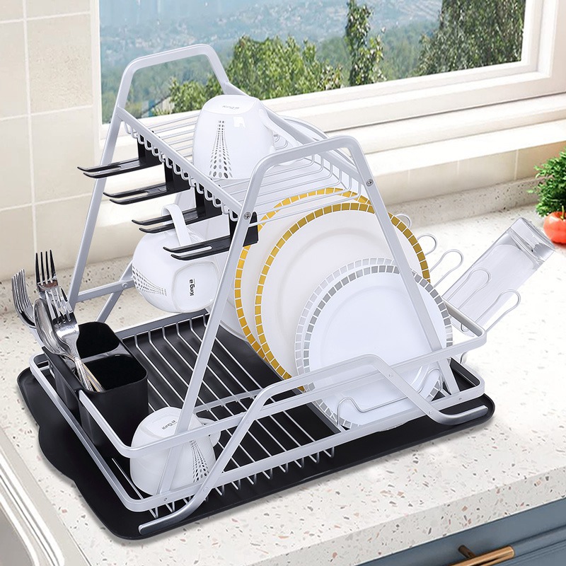 Aluminum Home Hanging Dish Drainer Rack