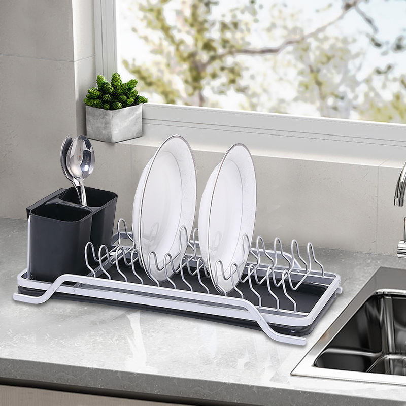 Multifunctional 1 Tier Aluminum Dish Rack