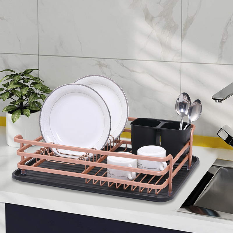 Aluminum Kitchen Sink Drainer with Bottom Tray