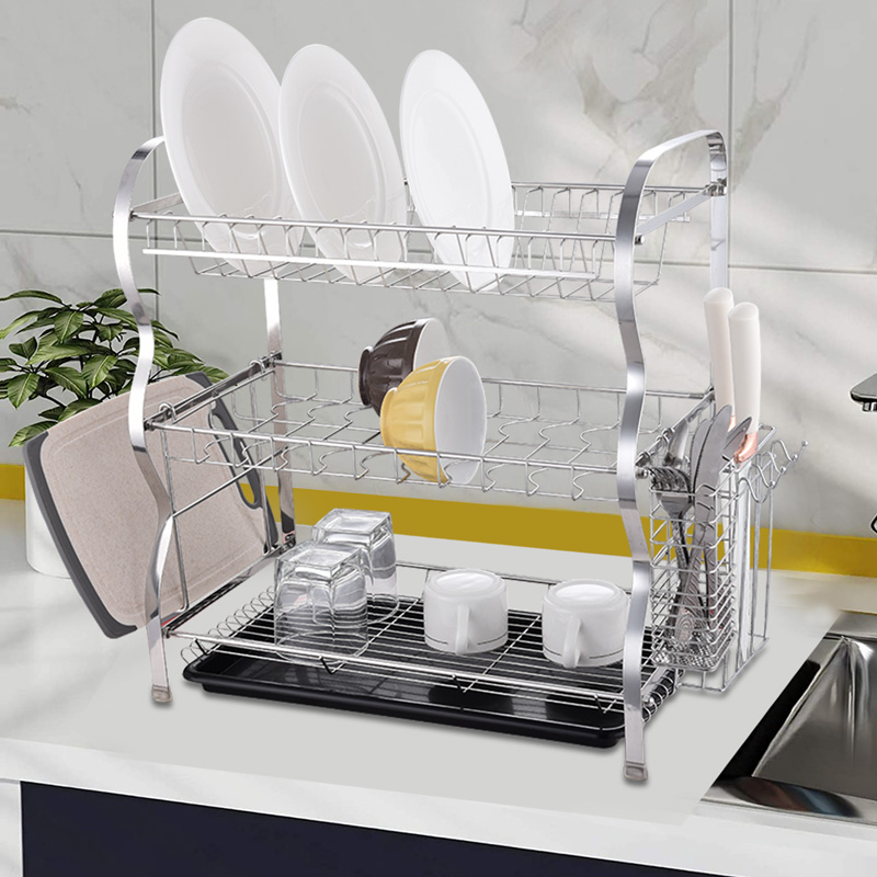 Kitchen Counter 3 Tier Dish Drying Rack